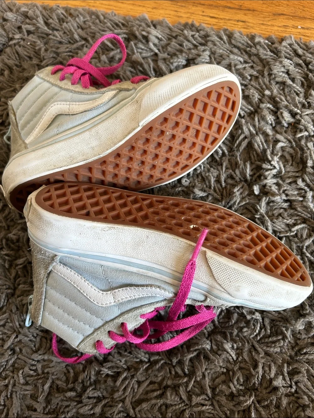 Vans Kids Toddler Sk8-Hi Zip Sneakers Colorful Sequin Unicorn Patch Size 10.5